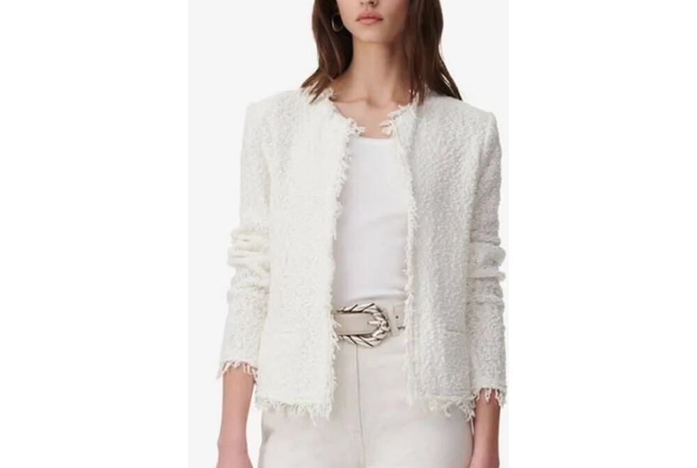 IRO White Tweed Jacket Size 36